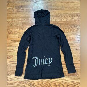 Juicy Couture Black Long Sleeve Hoodie Top